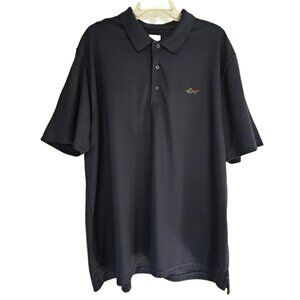 🦈 Greg Norman Polo Shirt Size XXL– Navy Blue – Textured Fabric